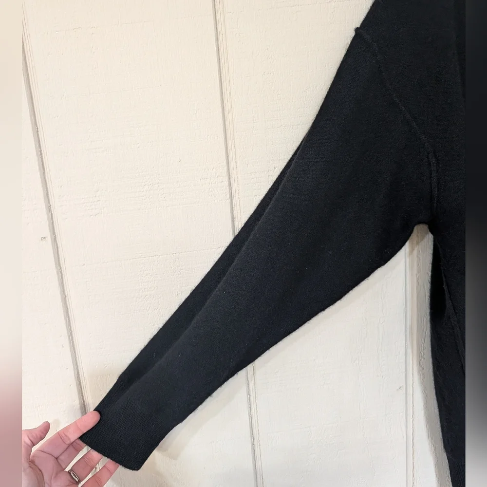 Free People Schoolboy Black Cashmere Cardigan‎ Luxury Oversized